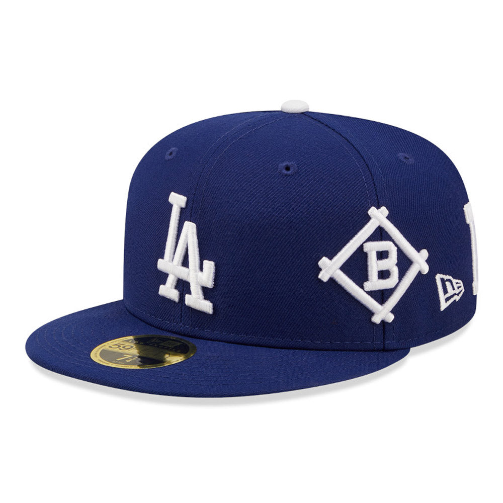 LA Dodgers All Over Logo Low Profile Blue Cap