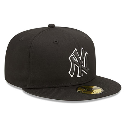 New York Yankees Outline Black Cap