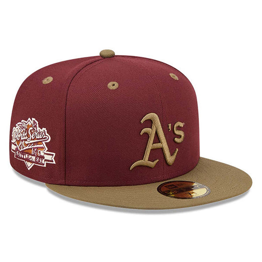 Oakland Athletics World Series 1989 Side Patch Trail Mix Burgundy Cap