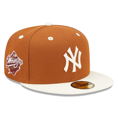 New York Yankees World Series 1998 Side Patch Trail Mix Light Brown Cap