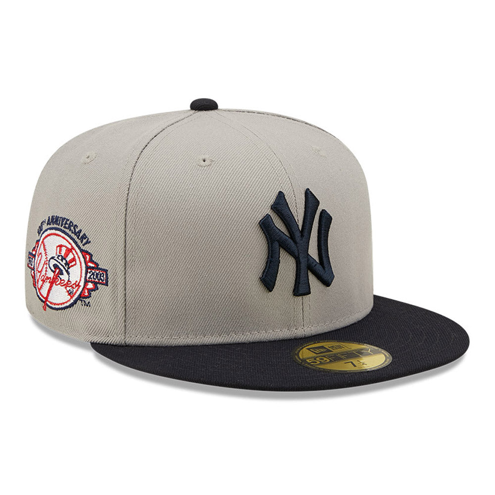 New York Yankees 100th Anniversary Side Patch Grey Cap